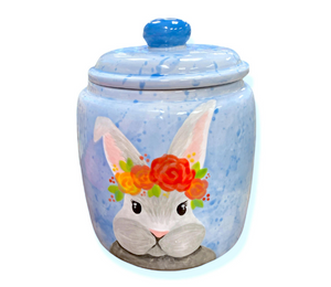 Pleasanton Watercolor Bunny Jar
