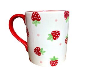 Pleasanton Strawberry Dot Mug