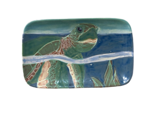 Pleasanton Swimming Turtle Plate