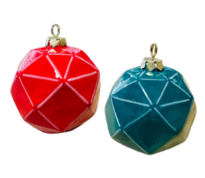 Pleasanton Jewel Toned Faceted Ornament