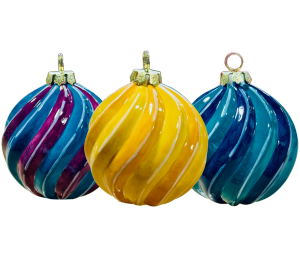 Pleasanton Jewel Toned Spiral Ornament